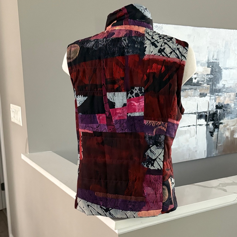 Women's Multicolor Patchwork Vest - image 3